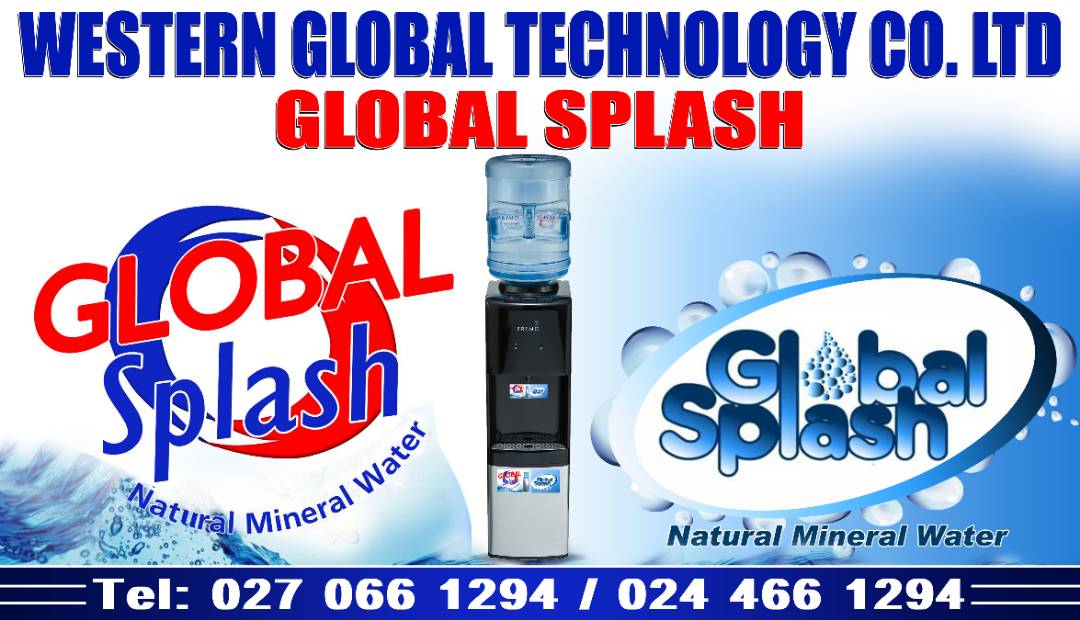 Global Splash Natural Mineral Water dispenser and branding
